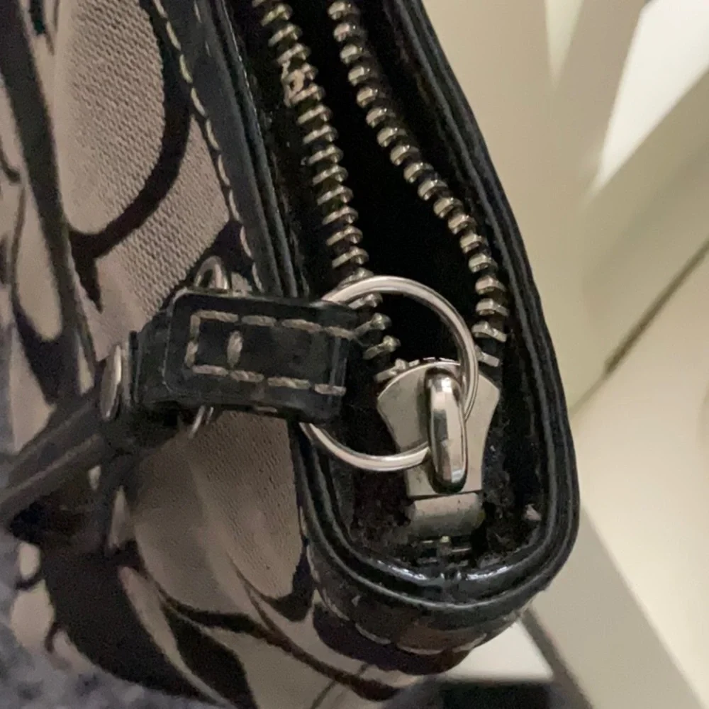 Coach Legacy Stripe Black and Taupe Signature Tote F17433
